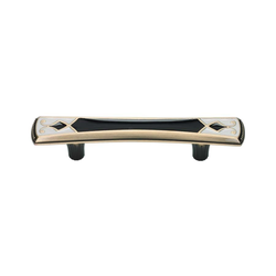 Canterbury 3 Inch Center to Center Black And White Cabinet Pull