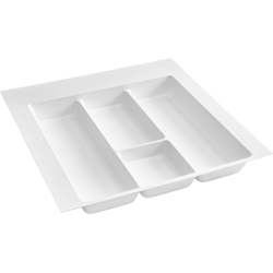 22% OFF Trimmable 21-7/8 Inch Width x 21-1/4 Inch Length Utility/ Cutlery Drawer Insert, Minimum Trim Size 18-3/8 W x 17-1/2 Inch, White Polymer