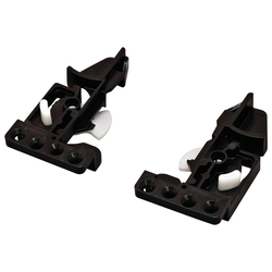 (2) Clips for Undermount Narrow Drawers Plastic, Black