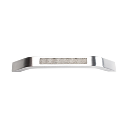 Boutique Crystal Pull 160MM Center to Center Brushed Aluminum