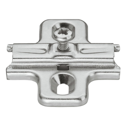 Frameless Cruciform Slide-On Mounting Plate For Woodscrews 3mm Mod 5, Nickel