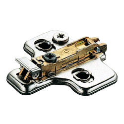 Salice 0mm Frameless Wing Mounting Plate for Screw-On Mounting, Nickel Plated Steel 