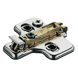  Salice 3mm Frameless Wing Mounting Plate for Screw-On Installation, Nickel Plated Steel 