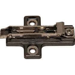 Salice 2mm Thickness Frameless Hinge Mounting Plate for Screw Installation, Mod 4, Titanium
