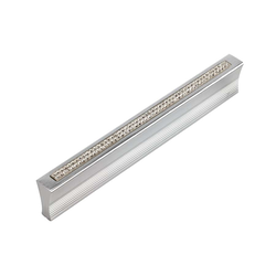 Boutique Crystal 3-3/4 Inch Center to Center Matte Chrome Cabinet Pull