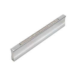 Boutique Crystal 5-1/16 Inch Center to Center Matte Chrome Cabinet Pull