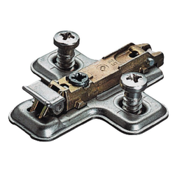Frameless Clip Mounting Plate with Pre-Installed 11mm Euroscrews 3mm Mod 5, Nickel