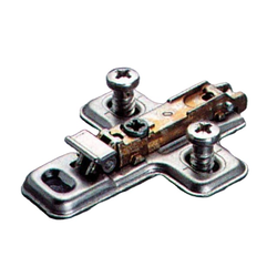  Salice 0mm Frameless Wing Mounting Plate with Pre-Mounted 6.3mm Diameter Euro (POZI) Screws , Nickel Plated Steel 