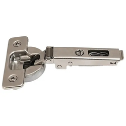 Silentia+ 105 Degree Full Overlay +/- Switch Dowel Mounting Hinge, Nickel