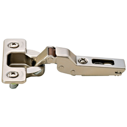 Silentia 110 Degree Half Overlay Self Closing Rapido Mounting Hinge, Nickel