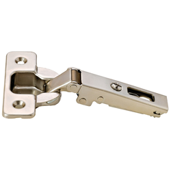 Salice Full Overlay 110 Degree Opening Push-To-Open Hinge for Wood Screw Mounting, Nickel