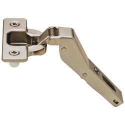 94 Degree +45 Degree Corner Self Close Dowel Mounting Hinge, Nickel