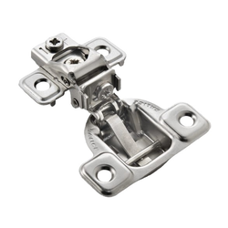 106 Degree 1 Inch Overlay Face Frame Self Close 3 Cam Screw-On Hinge, Nickel