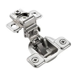 106 Degree 1-3/8 Inch Overlay Face Frame Self Close 3 Cam Hinge, Nickel