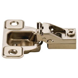 106 Degree 1/4 Inch Face Frame Self Close Dowel Mounting 2 Cam Hinge, Nickel
