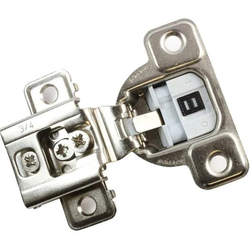 Silentia 106 Degree 3/4 Inch Overlay Face Frame Soft Close Screw-On 3 Cam Hinge, Nickel