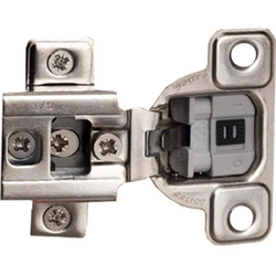  Salice Silentia 1-3/8 Inch Overlay Soft-Close Face-Frame Hinge for Screw-On and 3-hole Dowel Mounting, 106-degree Opening Angle 