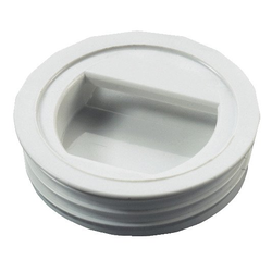 Push Hinge Catch Recessed, Plastic Black