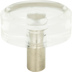 Optimism Oval Knob 1-1/2 inch Diameter, Brushed Nickel