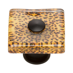 Cheetah 1-1/2 Inch Diameter Matte Black Cabinet Knob