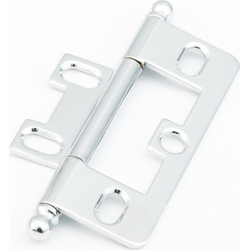 Non-Mortise Hinge with Ball Tips, Polished Chrome