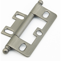 Non-Mortise Hinge with Ball Tips, Antique Nickel