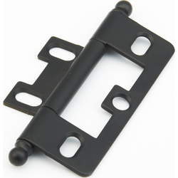 Non-Mortise Hinge with Ball Tips, Flat Black