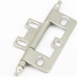 Non-Mortise Hinge with Minaret Tips, Satin Nickel