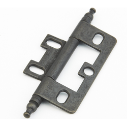 Non-Mortise Hinge with Minaret Tips, Distressed Bronze