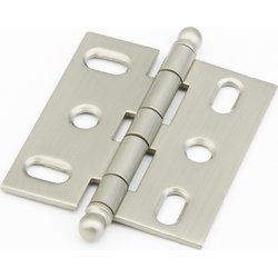 Mortise Hinge with Ball Tips, Satin Nickel