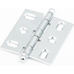 Mortise Hinge with Ball Tips, Polished Chrome