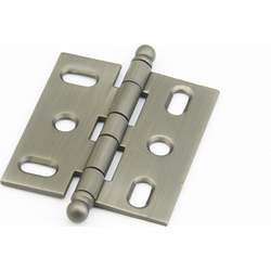 Mortise Hinge with Ball Tips, Antique Nickel