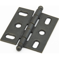 Mortise Hinge with Ball Tips, Distressed Bronze