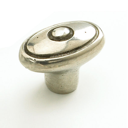 Perla 1-3/4 Inch Diameter Natural Britannium Cabinet Knob