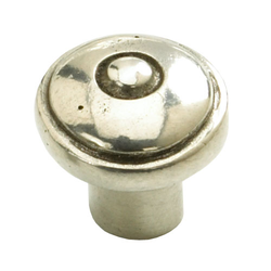 Perla 1-3/8 Inch Diameter Natural Britannium Cabinet Knob