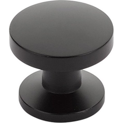 Northport 1-3/8 Inch Diameter Round Matte Black Cabinet Knob