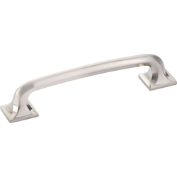 Northport 5 Inch Center to Center Brushed Nickel Cabinet Pull with Square Base