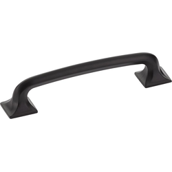 Northport 5 Inch Center to Center Matte Black Cabinet Pull with Square Base