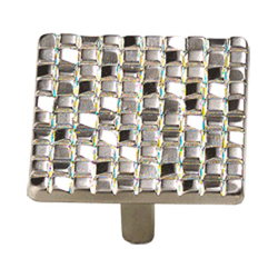 Italian Designs Mosaic 1-7/8 Inch Diameter Satin Nickel Cabinet Knob