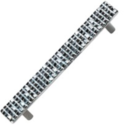 Italian Designs Mosaic 5-1/16 Inch Center to Center Polished Chrome Cabinet Pull