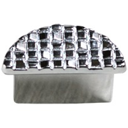 Italian Designs Mosaic 1-1/4 Inch Center to Center Polished Chrome Cabinet Knob