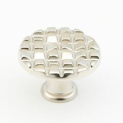Italian Designs-Mosaic 1-1/8 Inch Diameter Satin Nickel Cabinet Knob