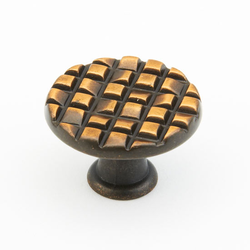 Italian Designs-Mosaic 1-1/8 Inch Diameter French Antique Bronze Cabinet Knob