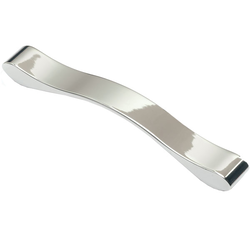 Italian Designs Wave 2-1/2 Inch Center to Center Polished Chrome Cabinet Pull