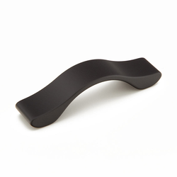 Italian Designs-Wave 2-1/2 Inch Center to Center Matte Black Cabinet Pull
