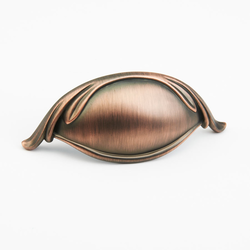 French Farm 3 Inch Center to Center Empire Bronze Cabinet Cup Pull
