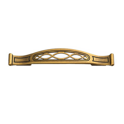 Firenza Designs 5-1/16 Inch Center to Center Light Firenza Bronze Cabinet Pull