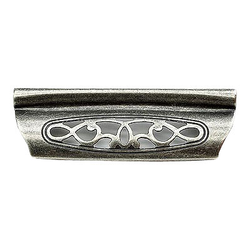 Firenza Designs 3-3/4 Inch Center to Center Firenza Silver Cabinet Cup Pull
