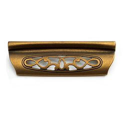 Firenza Designs 3-3/4 Inch Center to Center Light Firenza Bronze Cabinet Cup Pull