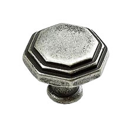 Firenza Designs 1-1/8 Inch Diameter Firenza Silver Cabinet Knob